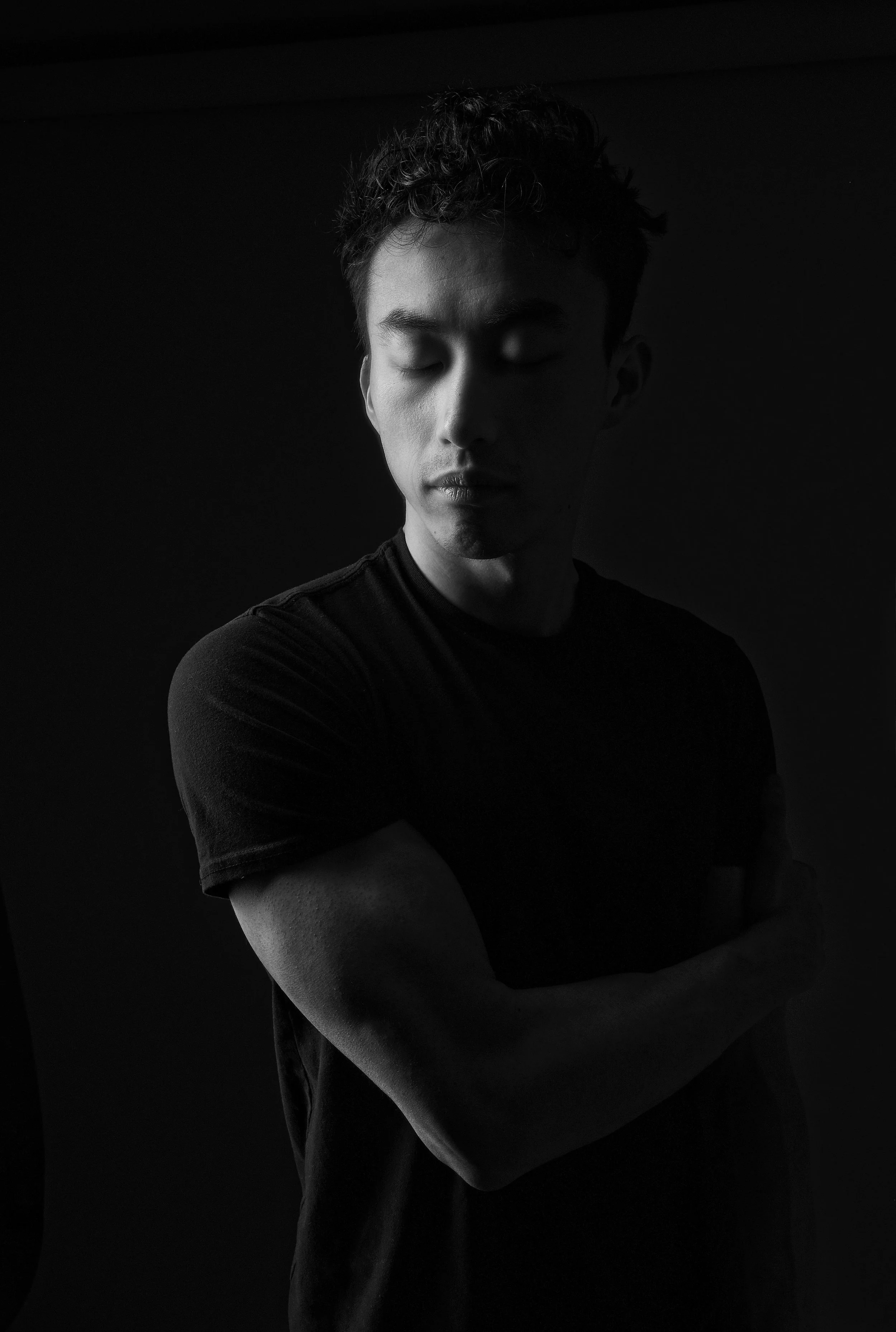 Dark portrait photography